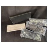 SHUNO Nearsighted Glasses Set, -4.00 Myopia, 3 Pairs with Case