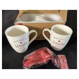 Promoted to Grandma and Grandpa Mug Set with Gift Box