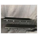 Pair of Black Wall-Mount Racks with Hooks