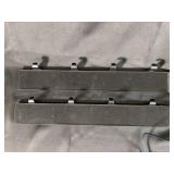 Pair of Black Wall-Mount Racks with Hooks