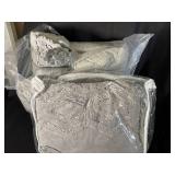 KAKUJIN Grey Tufted Queen 3-Piece Quilt Bedding Set