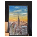 Framed New York City Skyline Art Print with Empire State Building