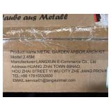 Metal Garden Arbor Arch Kit, 2.45M, Boxed
