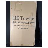 HB Tower 3 Step Ladder with Handrails - White