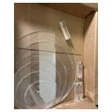 Clear Acrylic Display Risers and Round Plates