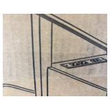 White End Table with Power Outlets, 2 Drawers, New in Box