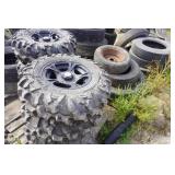 2 Sets 8 Tires Total ITP Black Water & Vision Trailfinder UTV/Side By Side Tires and Rims