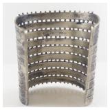 Vintage Navajo Sterling Silver 9 Row Turquoise Cuff Bracelet by Larry Moses Begay