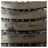 Vintage Navajo Sterling Silver 9 Row Turquoise Cuff Bracelet by Larry Moses Begay