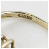 10k Yellow Gold Multi-Gemstone Geometric Ring, Emerald Cut, 5 Stones. Size 8.