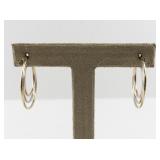 Tri-Color 10k Hoop Earrings.