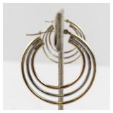 Tri-Color 10k Hoop Earrings.