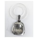Vintage Sterling Silver and Lucite Baby Rattle
