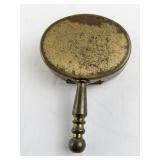 Antique Brass and Mother of Pearl Pill Box with Handle