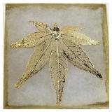 24K Gold Plated Real Leaf Ornament in Gift Box