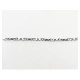 Stainless Steel Greek Key Link Bracelet with Two-Tone Accents
