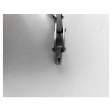 Stainless Steel Greek Key Link Bracelet with Two-Tone Accents