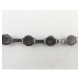 Sterling Silver Mexican Bracelet with Turquoise Stones