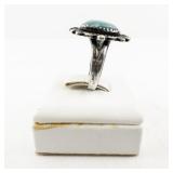 Sterling Silver Turquoise Ring Marked Sterling