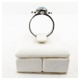 Sterling Silver Turquoise Ring Marked Sterling