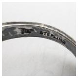 Sterling Silver Turquoise Ring Marked Sterling