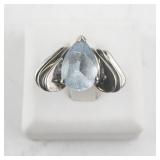 Sterling Silver Aquamarine Ring