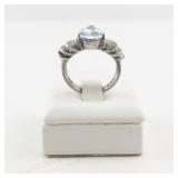 Sterling Silver Aquamarine Ring