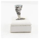 Sterling Silver Aquamarine Ring