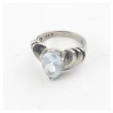 Sterling Silver Aquamarine Ring