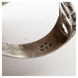 Brutalist Sterling Silver Textured Ring Size 10.5