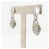 C. Stein Base Metal Modernist Dangle Earrings