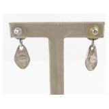 C. Stein Base Metal Modernist Dangle Earrings