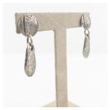 C. Stein Base Metal Modernist Dangle Earrings