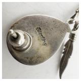 Group of 3 Sterling Silver and Base Metal Feather Dangle Earrings