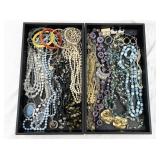 Large Costume Jewelry Collection with Necklaces, Bracelets, and Earrings