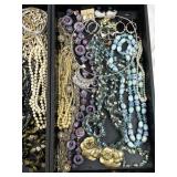 Large Costume Jewelry Collection with Necklaces, Bracelets, and Earrings