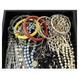 Large Costume Jewelry Collection with Necklaces, Bracelets, and Earrings