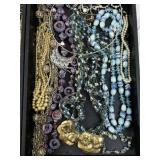 Large Costume Jewelry Collection with Necklaces, Bracelets, and Earrings