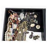 Large Assorted Costume Jewelry Lot with Necklaces, Bracelets and Earrings