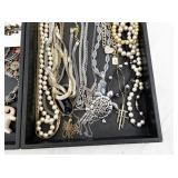 Large Assorted Costume Jewelry Lot with Necklaces, Bracelets and Earrings