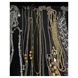 Assorted Costume Necklaces and Chains Collection