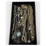 Collection of Assorted Costume Jewelry Necklaces and Chains