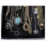 Collection of Assorted Costume Jewelry Necklaces and Chains