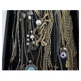 Collection of Assorted Costume Jewelry Necklaces and Chains