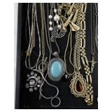 Collection of Assorted Costume Jewelry Necklaces and Chains