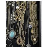Collection of Assorted Costume Jewelry Necklaces and Chains