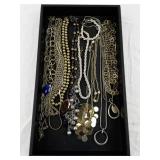 Collection of Mixed Costume Jewelry Necklaces and Chains