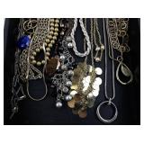 Collection of Mixed Costume Jewelry Necklaces and Chains