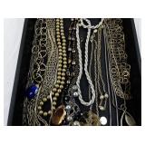 Collection of Mixed Costume Jewelry Necklaces and Chains
