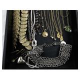 Collection of Costume Jewelry Necklaces and Chains with Charms